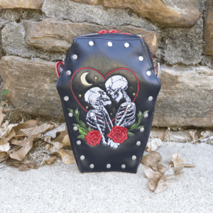 Skeletal Love Rivet Coffin Bag