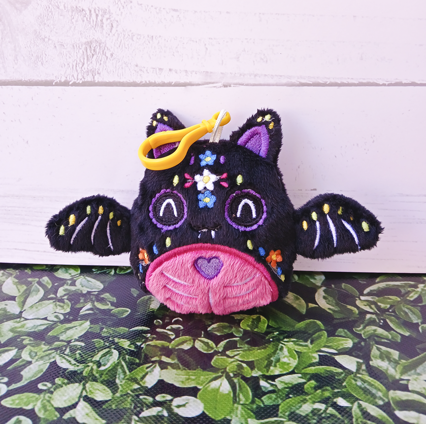 Sugar Bat Fluff Nugget Key Fob