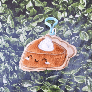 Pumpkin Pie Slice Plush Key Fob