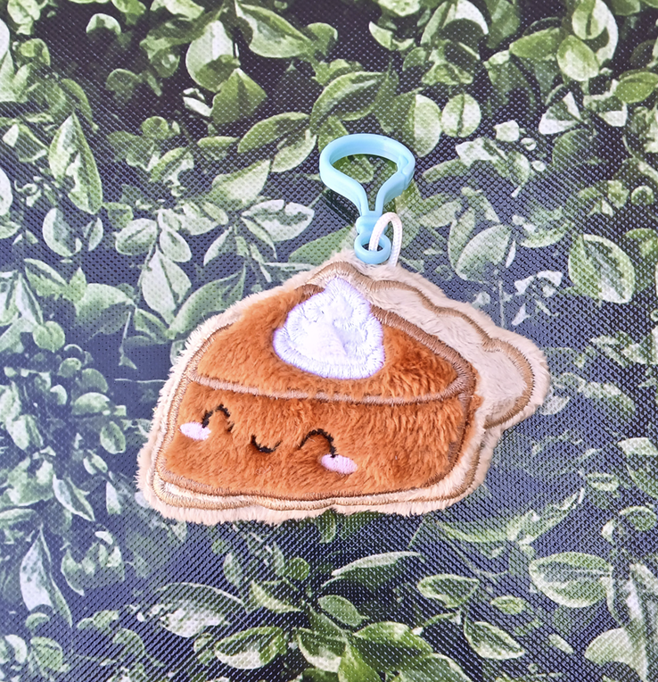 Pumpkin Pie Slice Plush Key Fob