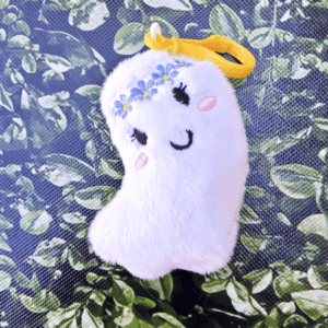 Flower Ghost Plush Key Fob