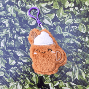 Pumpkin Spice Latte Plush Key Fob