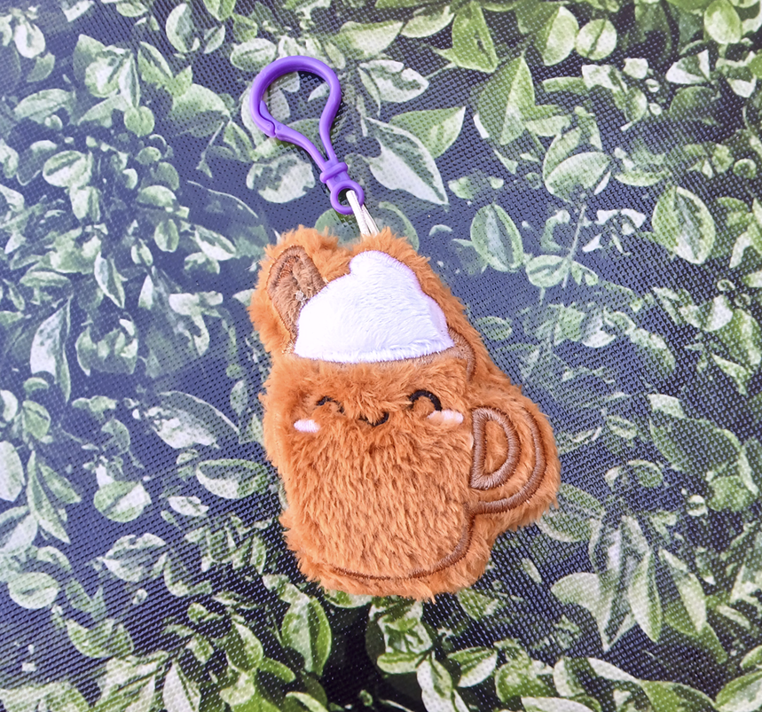 Pumpkin Spice Latte Plush Key Fob