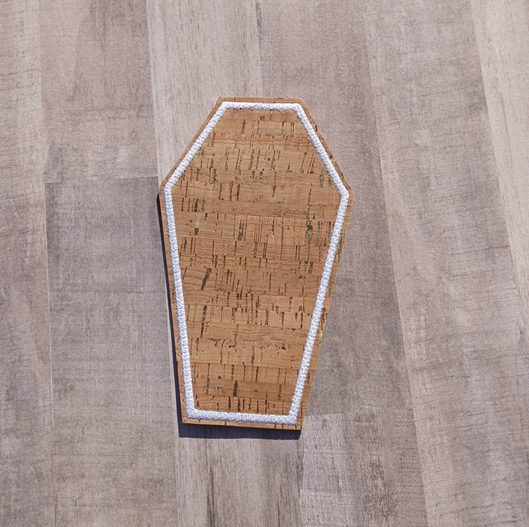 Applique Coffin-Shaped Coaster