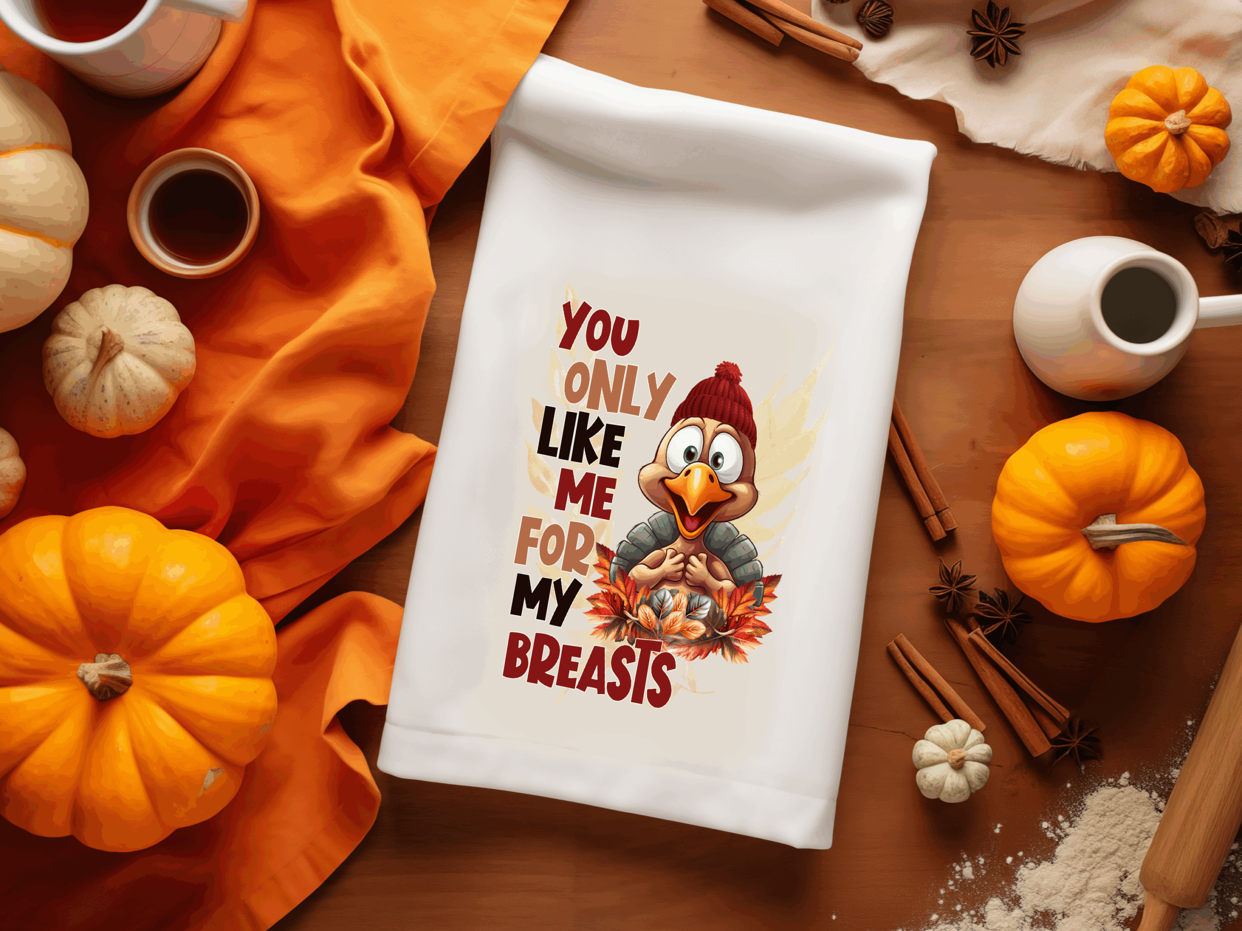 For My Breasts Hand Towel Mockup