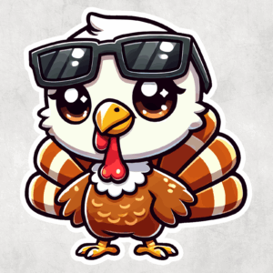 Cool Turkey Sticker