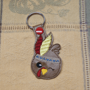 Indigenous Turkey Key Fob