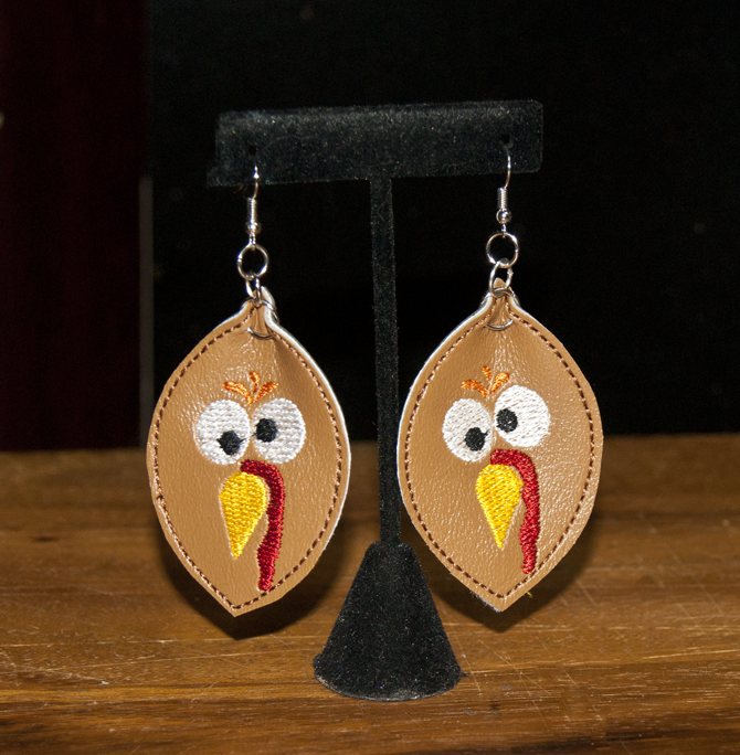 Pinched Turkey Earrings
