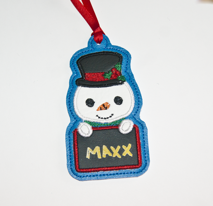 Snowman Chalkboard Ornament / Gift Tag