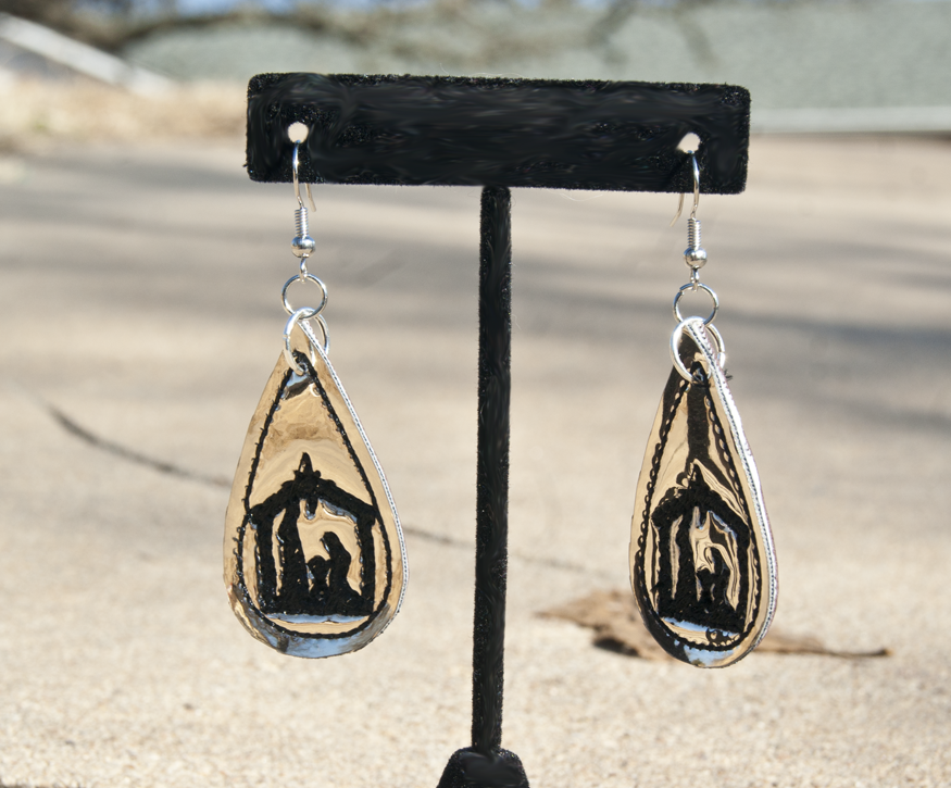 Nativity Teardrop Earrings