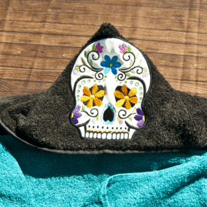 Sugar Skull Hooded Towel