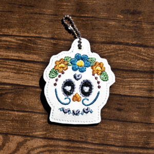Floral Sugar Skull Dangle