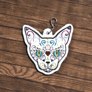 Kitty Sugar Skull Bag Dangle