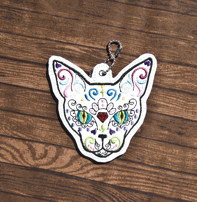 Kitty Sugar Skull Bag Dangle