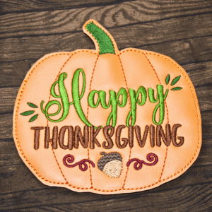 Happy Thanksgiving Pumpkin Feltie