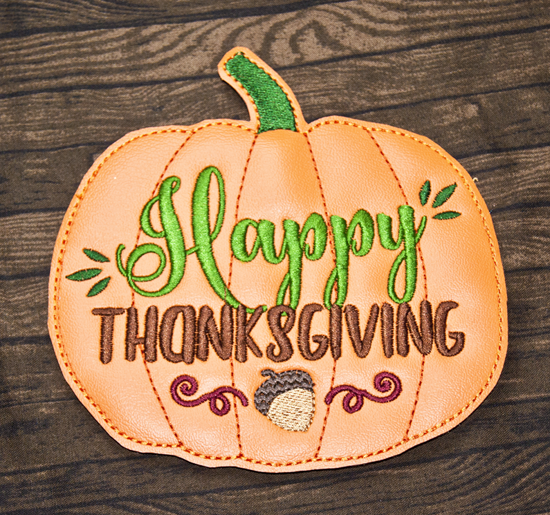 Happy Thanksgiving Pumpkin Feltie