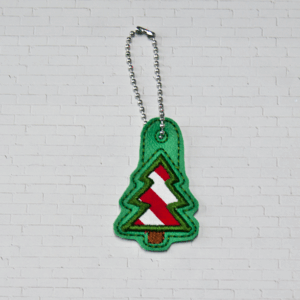 Appliqued Christmas Tree Bag Dangle