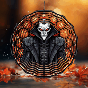Stained Glass Dracula Wind Spinner Mockup