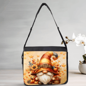 Fall Gnome Messenger Bag Mockup