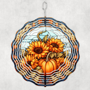 Fall Sunflowers Wind Spinners Mockup