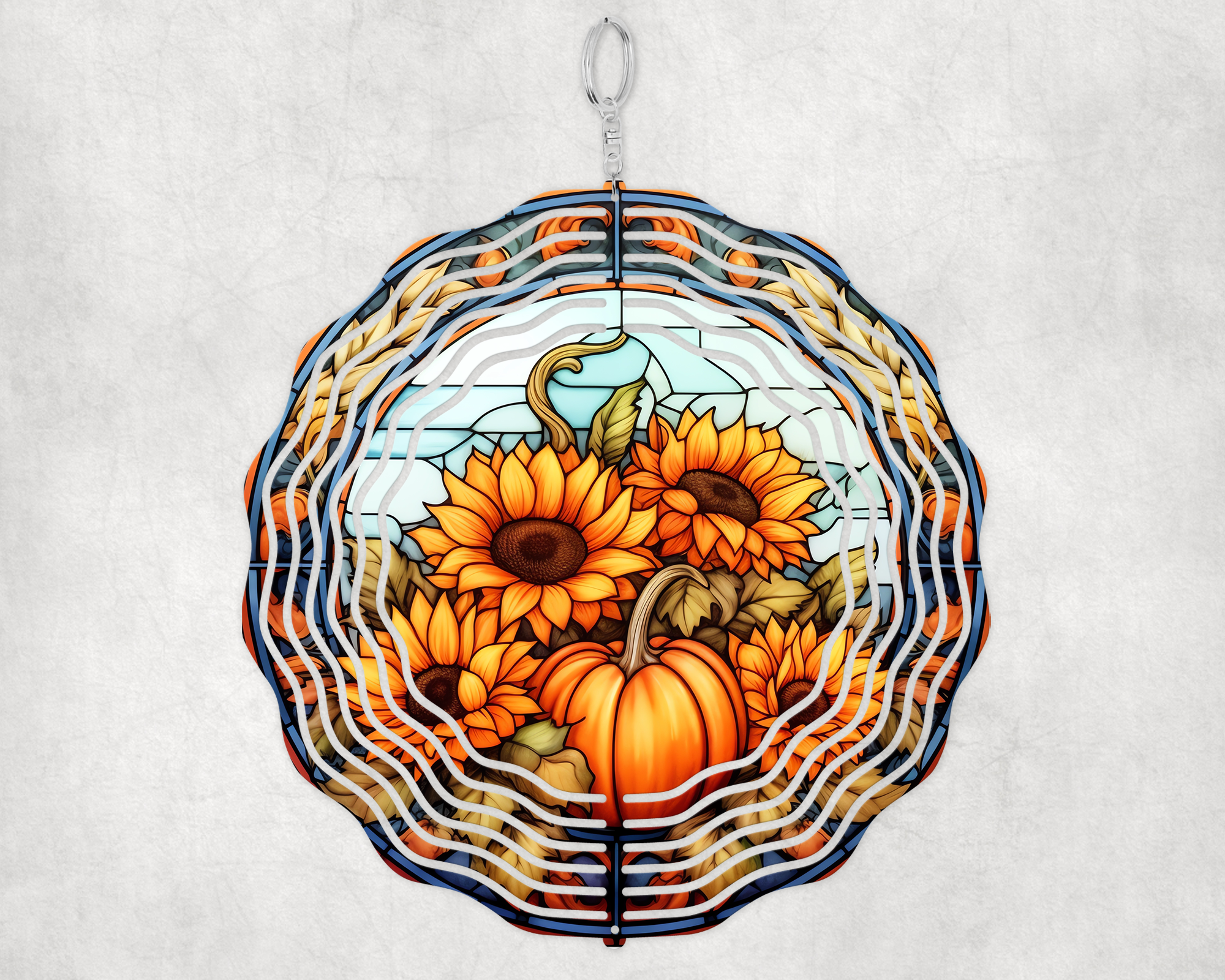 Fall Sunflowers Wind Spinners Mockup