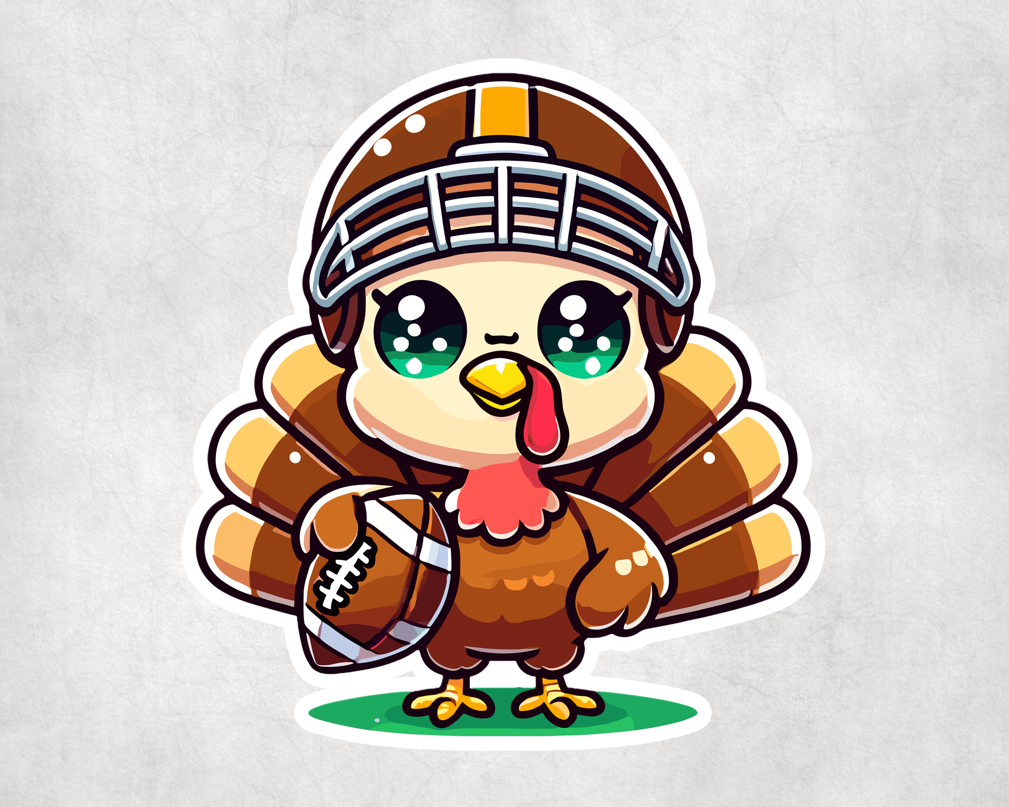 Turkey Football Player Sticker Mockup