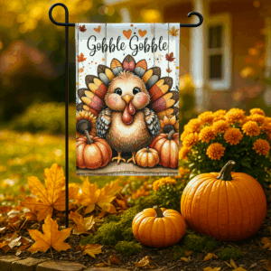 Gobble Gobble Garden Flag Mockup