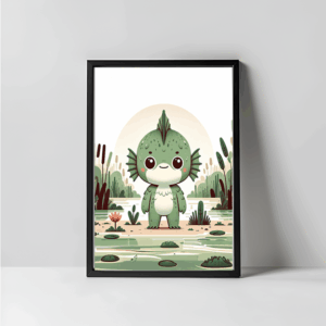 Little Lagoon Creature Art Print Mockup