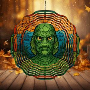 Lagoon Creature Wind Spinner Mockup