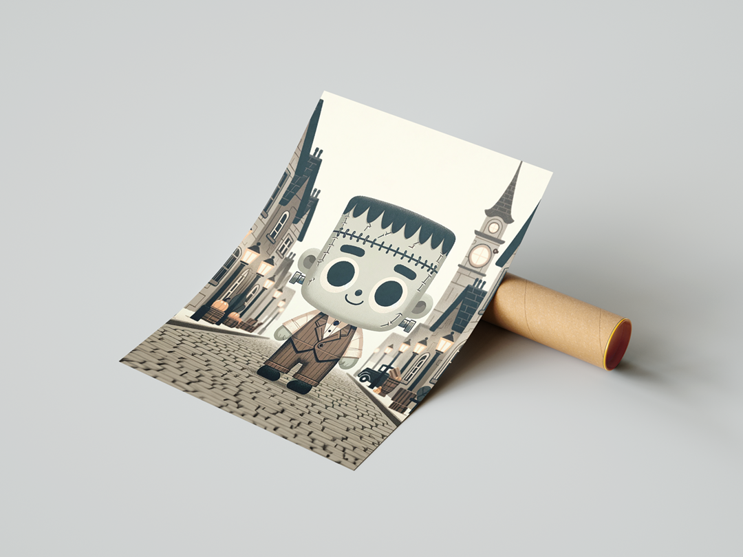 Little Monster Art Print mockup