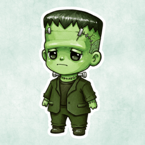 Monster Sticker Mockup