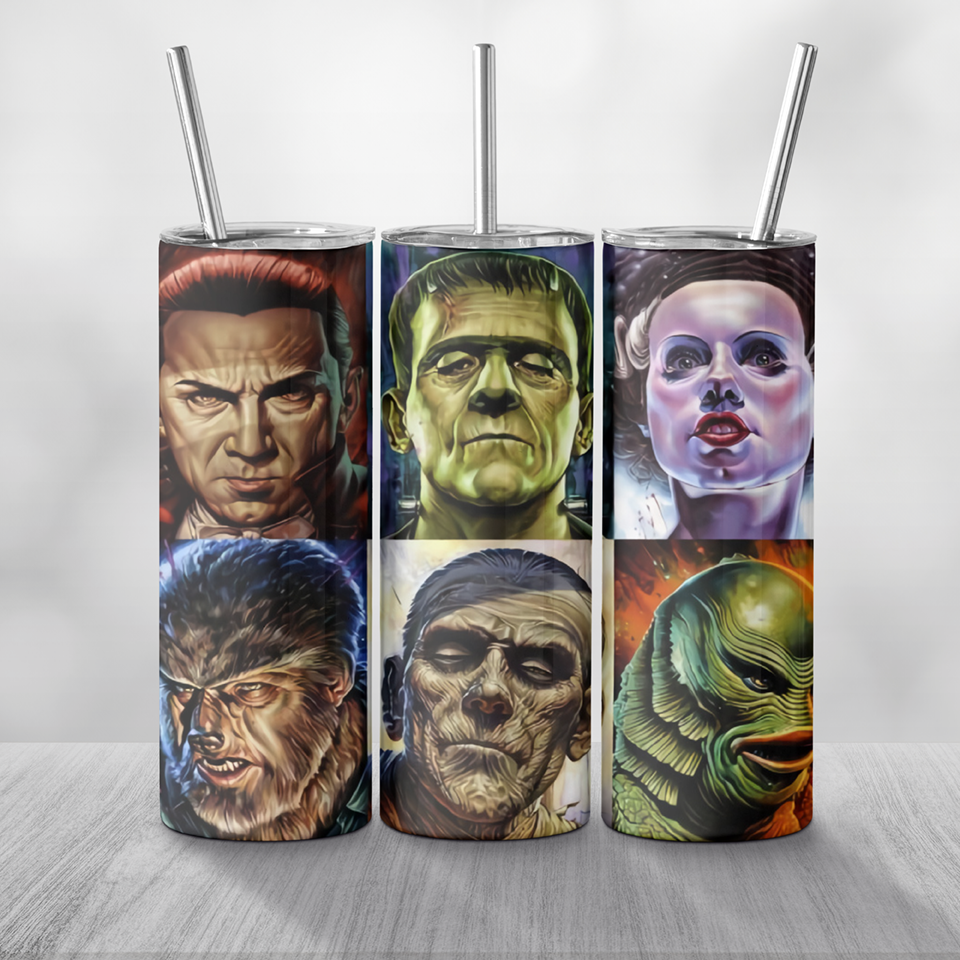 Monsters Tumblers Mockup