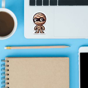 Mummy Sticker Mockup