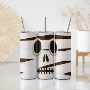 Cartoon Mummy Tumbler Mockup