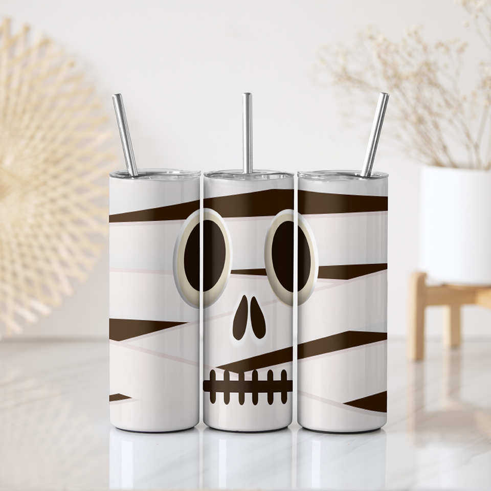 Cartoon Mummy Tumbler Mockup