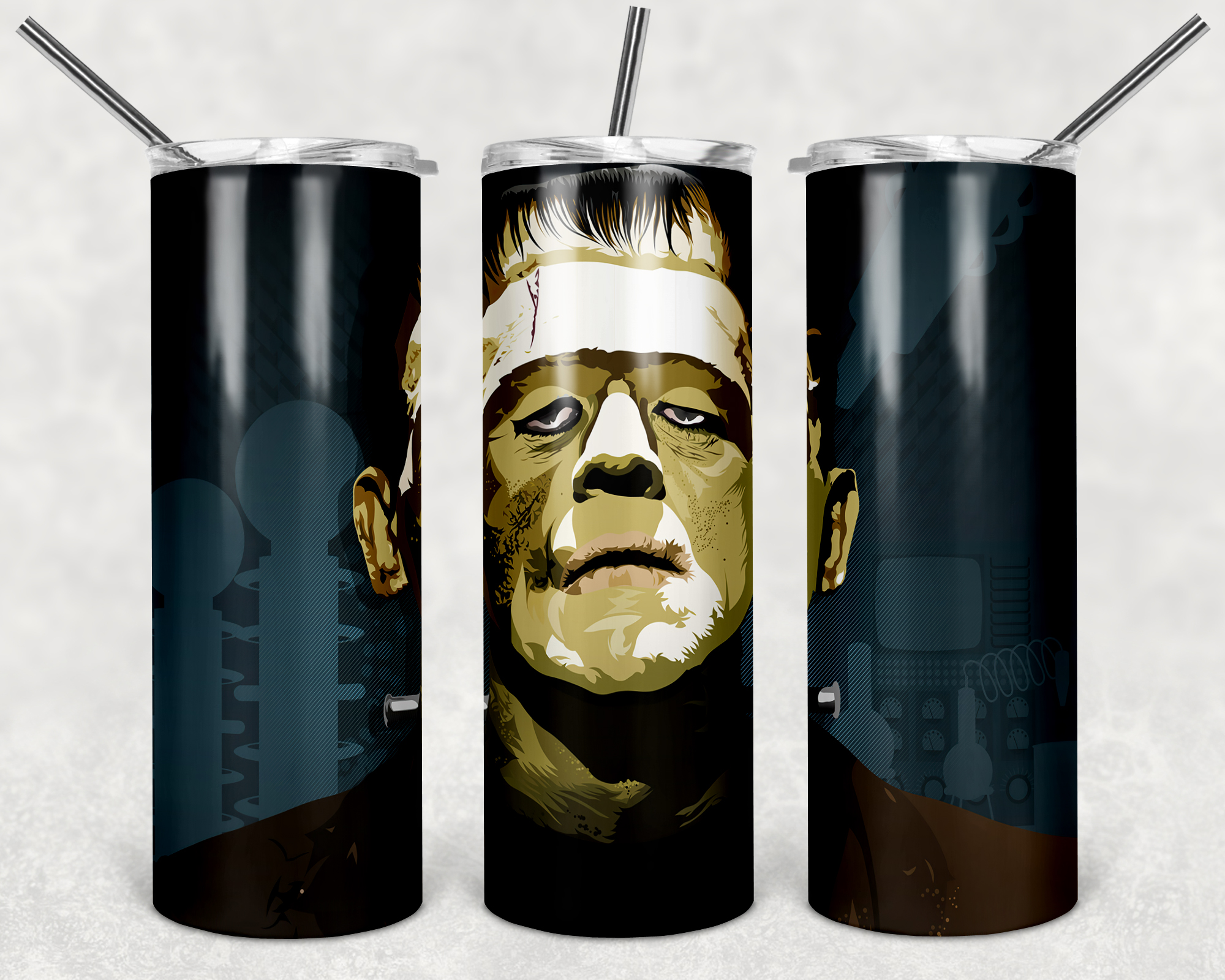 Movie Monster Tumbler Mockup