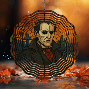 Stained Glass Phantom Wind Spinner Mockup