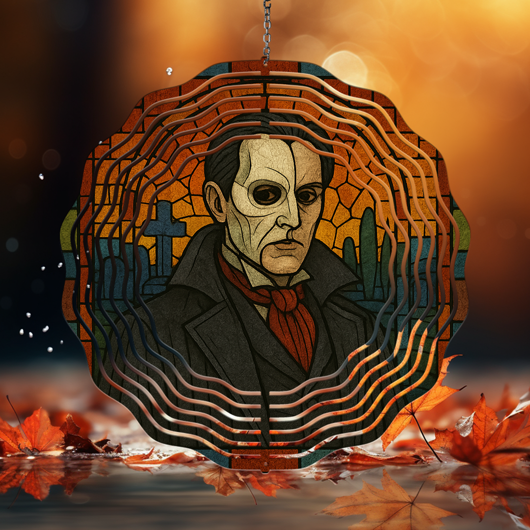 Stained Glass Phantom Wind Spinner Mockup