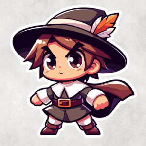 Puritan Boy Sticker Mockup