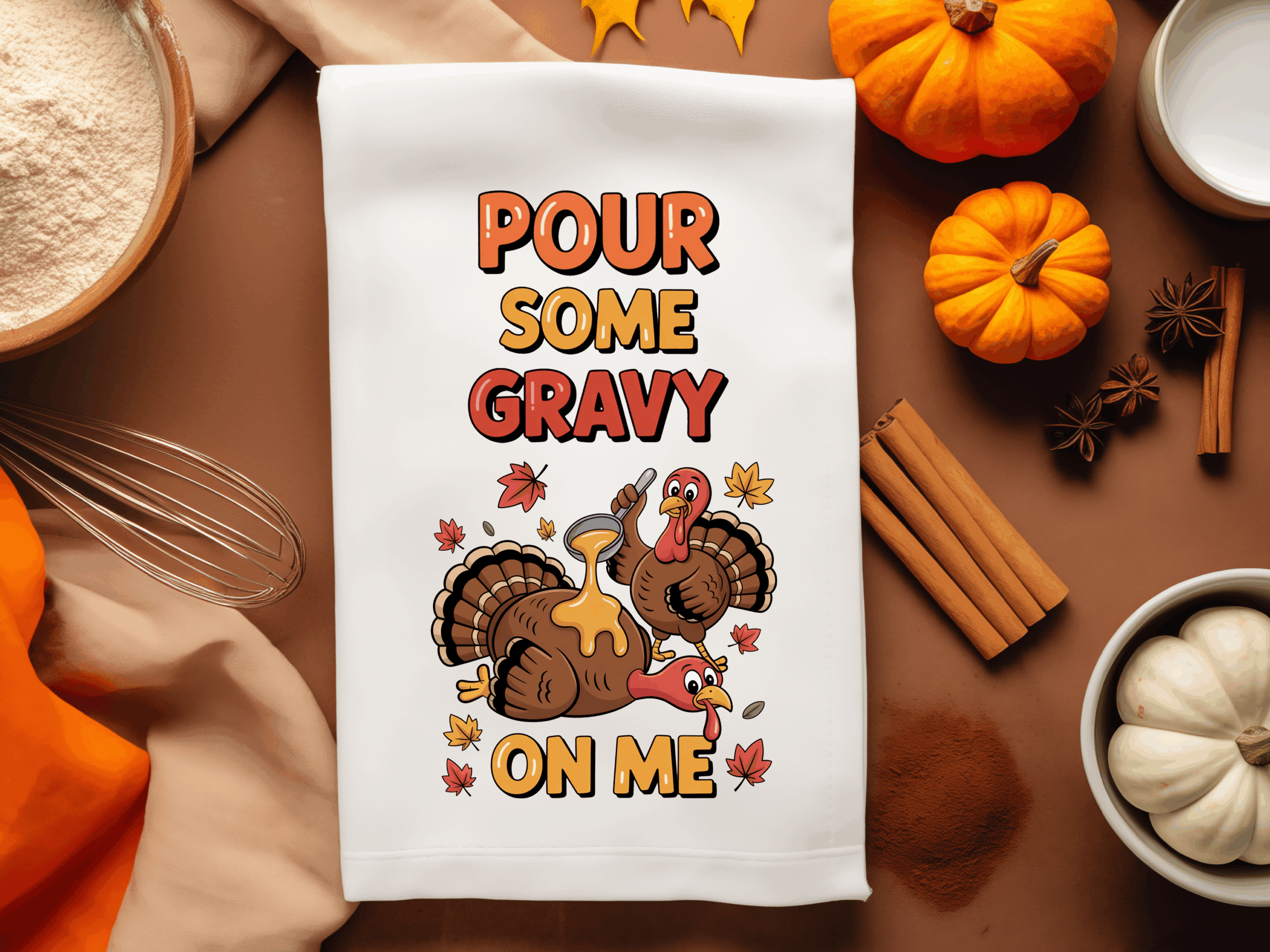 Pour Some Gravy Hand Towel Mockup