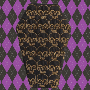 Quilted Coffin Mug Rug