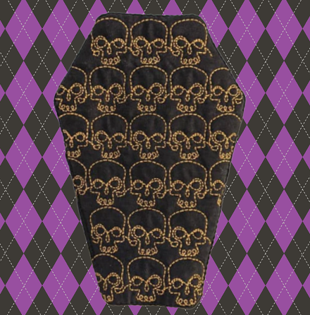 Quilted Coffin Mug Rug