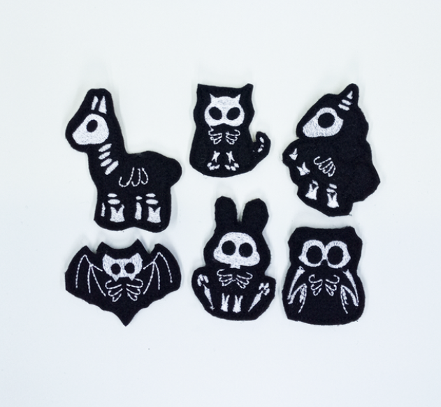 Skeleton Animal Finger Puppets