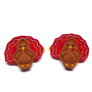 Colorful Turkey Hair Clips