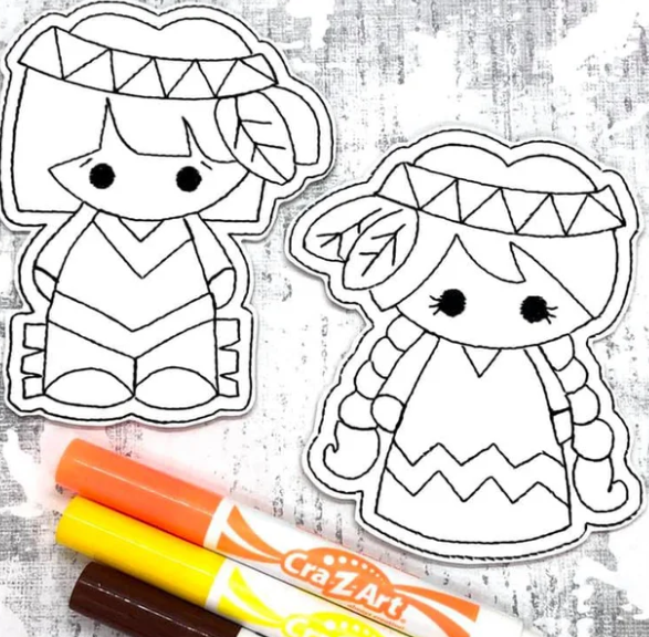 Indigenous Kids Color TIles