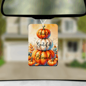 Thankful Grateful & Blessed Air Freshener Mockup
