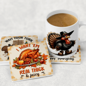 Thanksgiving Coasters Mockup