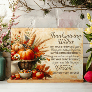 Thanksgiving Wishes Cutting Board Mockup