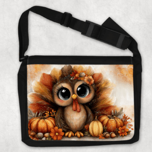 Cute Turkey Messenger Bag Mockup