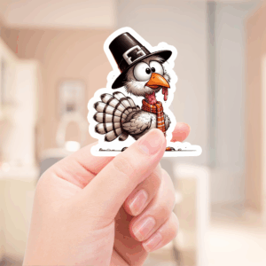 Pilgrim Turkey Sticker Mockup